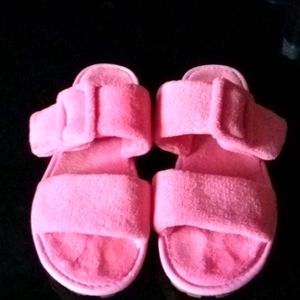 Pink Terry cloth sandals
